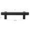 Gliderite Hardware 3 in. Center to Center Matte Black Solid Steel Bar Pull - 4005-76-MB 4005-76-MB-1 - alternate 4